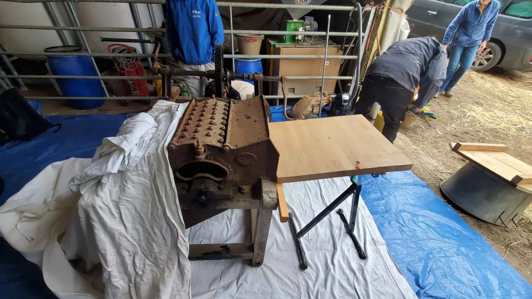 Battage des seigles à Chaliers dans le Cantal – 08/03/26